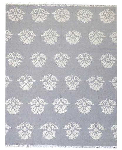 Coastal Flat-Weave Indoor/Outdoor Beach Rug 8'0"x10'0" Hand-knotted Rug -w1084