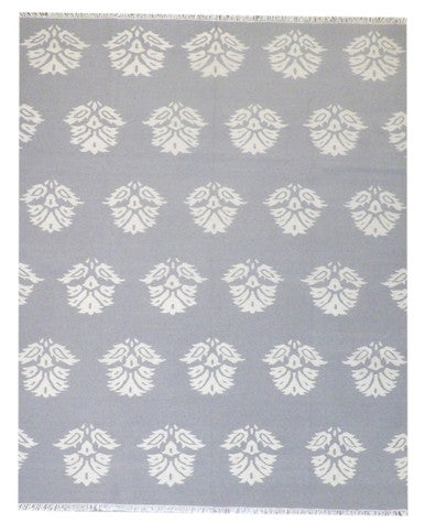 Coastal Flat-Weave Indoor/Outdoor Beach Rug 8'0"x10'0" Hand-knotted Rug -w1084