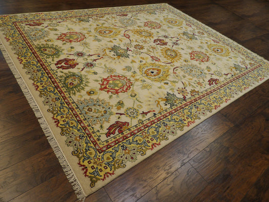 Colorful Modern Rich Ziegler Design 8'0"x10'0" Hand-knotted Rug -w11176