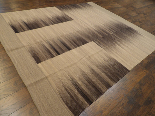 Coastal Flat-Weave Indoor/Outdoor 8'0"x10'0" Hand-knotted Rug -w1080