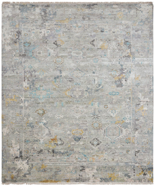 Transitional Hand Knotted Rug Wool & Silk - KKH3490