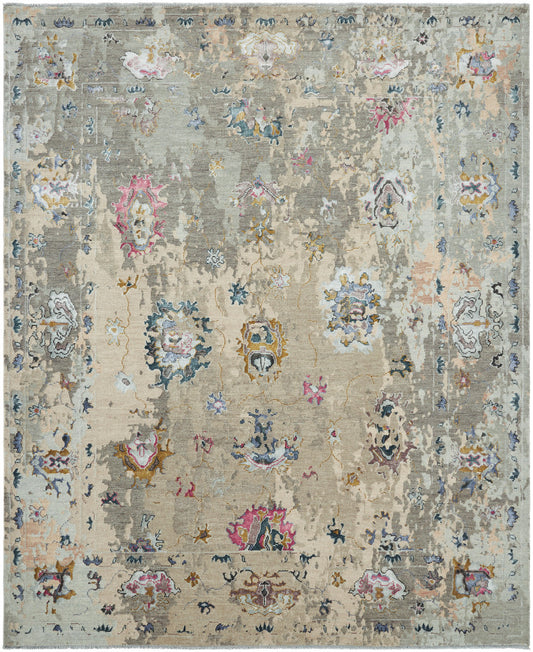 Transitional Hand Knotted Rug Wool & Silk - KKD11430