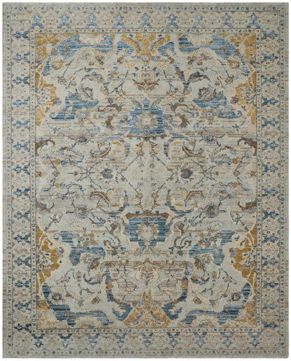 Transitional Hand Knotted Rug Wool & Silk - KKT13620