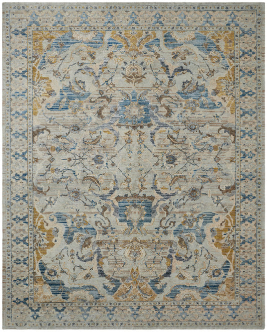 Transitional Hand Knotted Rug Wool & Silk - KKT13620