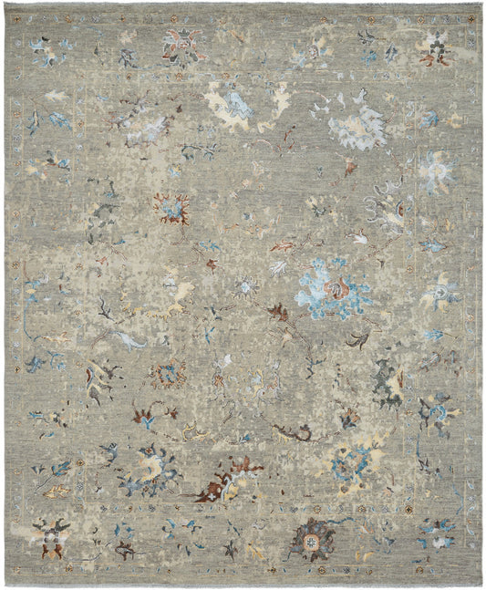 Transitional Hand Knotted Rug Wool & Silk - KKD11450