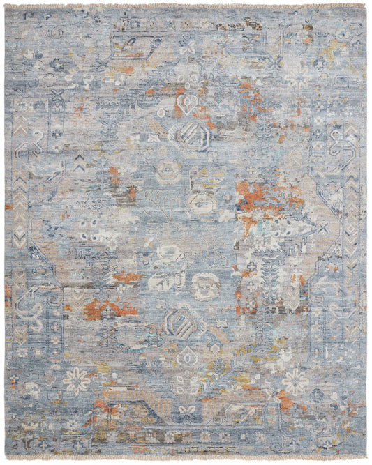 Transitional Hand Knotted Rug Wool & Silk - KKH3460