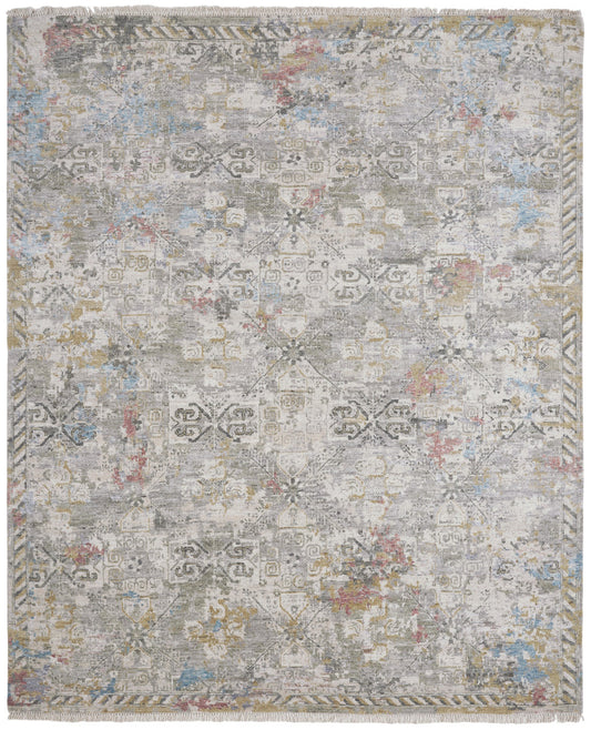 Transitional Hand Knotted Rug Wool & Silk - KKH3480