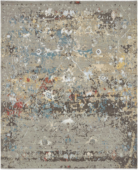 Transitional Hand Knotted Rug Wool & Silk - KKD11410