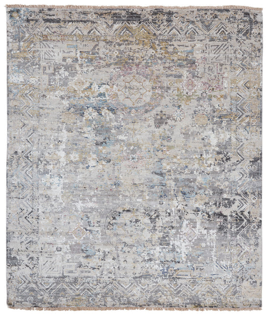 Transitional Hand Knotted Rug Wool & Silk - KKH3450