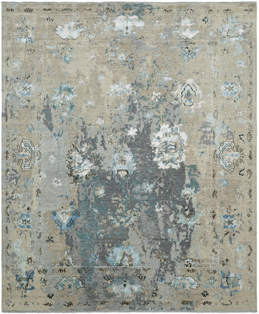Transitional Hand Knotted Rug Wool & Silk - KKD11420