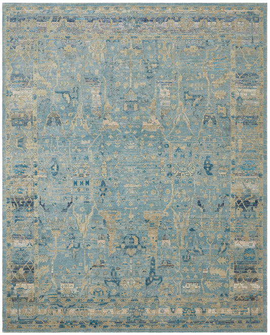 Transitional Hand Knotted Rug Wool & Silk - KKT13600
