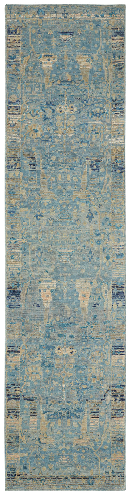 Transitional Hand Knotted Rug Wool & Silk - KKT13600