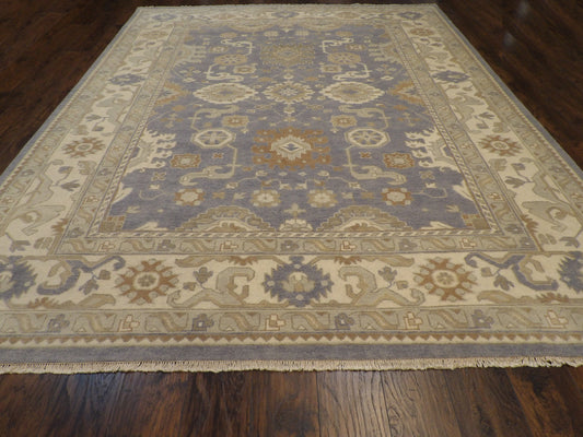 Turk Oushak Natural-dye 9'0"x12'0" Hand-knotted Rug -w11404