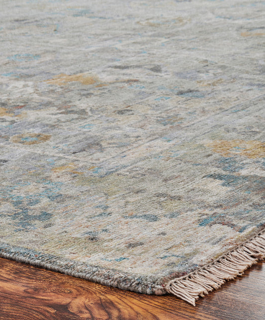 Transitional Hand Knotted Rug Wool & Silk - KKH3490