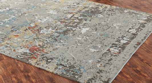 Transitional Hand Knotted Rug Wool & Silk - KKD11410