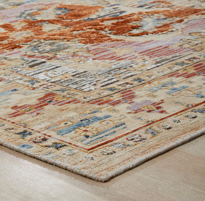 Transitional Hand Knotted Rug Wool & Silk - KKT13650