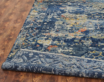 Transitional Hand Knotted Rug Wool & Silk - KKH3520