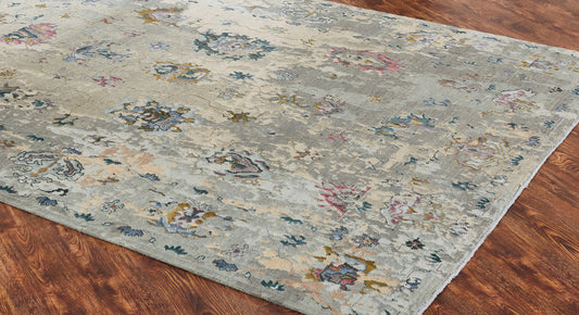 Transitional Hand Knotted Rug Wool & Silk - KKD11430