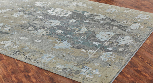 Transitional Hand Knotted Rug Wool & Silk - KKD11420