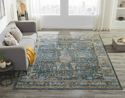 Transitional Hand Knotted Rug Wool & Silk - KKT13640