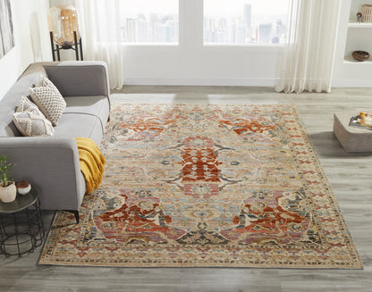 Transitional Hand Knotted Rug Wool & Silk - KKT13650