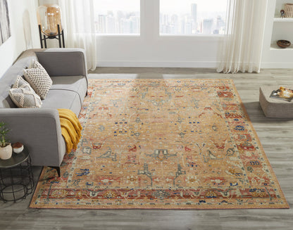 Transitional Hand Knotted Rug Wool & Silk - KKT13610