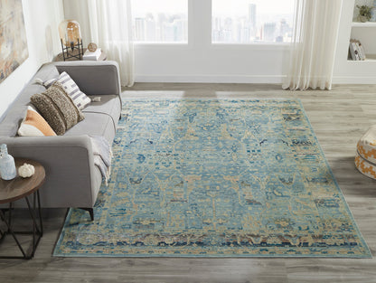 Transitional Hand Knotted Rug Wool & Silk - KKT13600