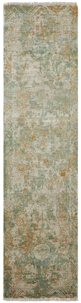 Transitional Hand Knotted Rug Wool & Silk - KKH3530