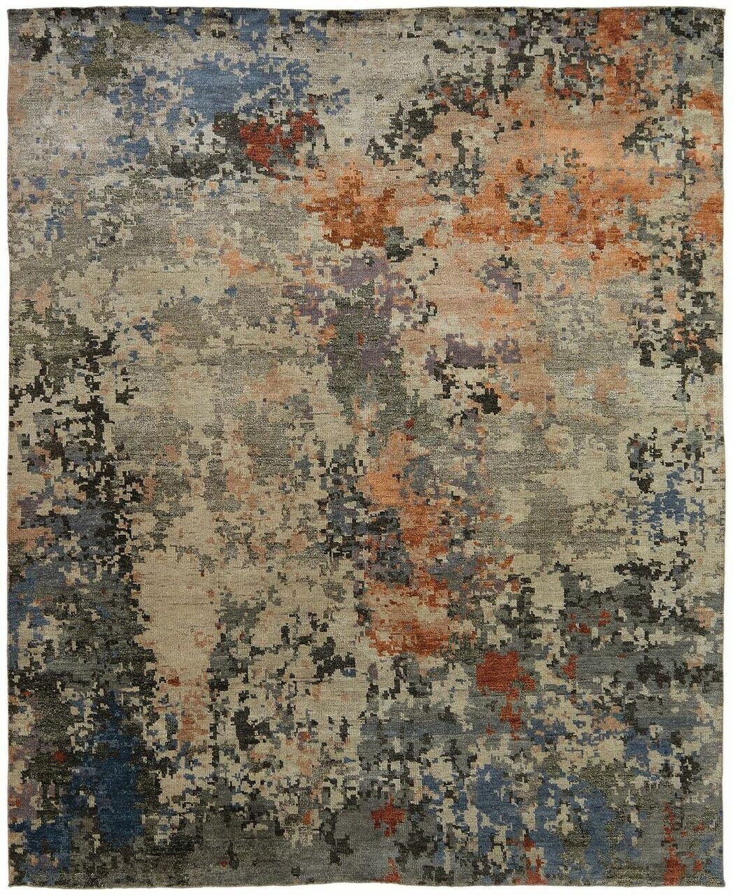 Hand Knotted Wool & Silk Modern Rug KHW9520 KHW9520 physical All Rugs New