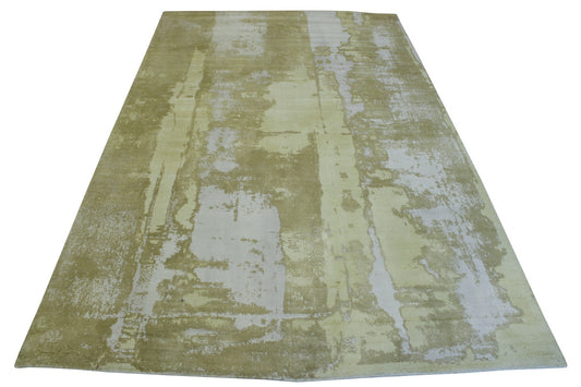 Modern Abstract Design Viscose Hand Loom Rug 5.0X8.0 - w2057