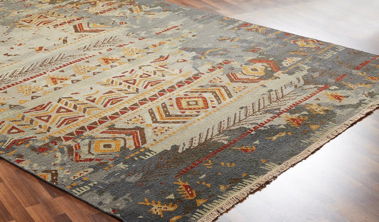 Hand Knotted Wool Transitional Rug KSU4940