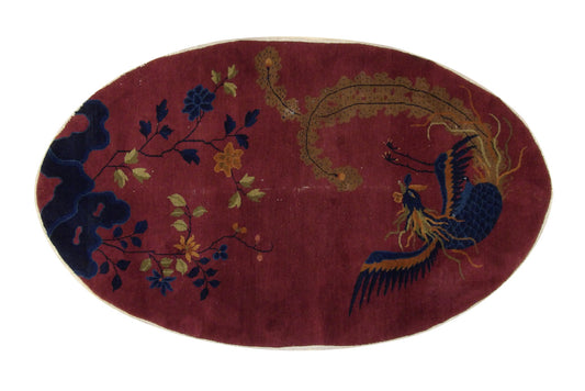 Traditional Antique Nicolson Wool Hand Knotted Rug 4.0x6.9  -W5038