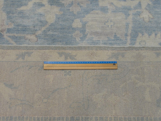 Fine Oushak White Wash Natural-dye 10'0"x14'0" Hand-knotted Rug -W568