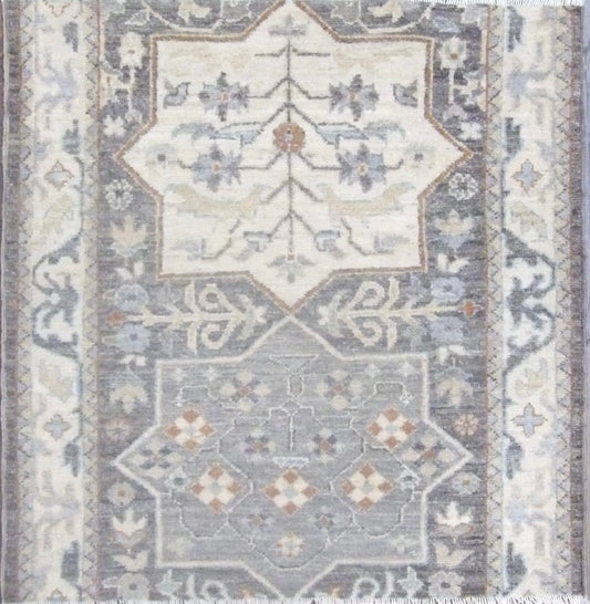 Oushak Chobie 3 x 3 Hand knotted Rug - w494