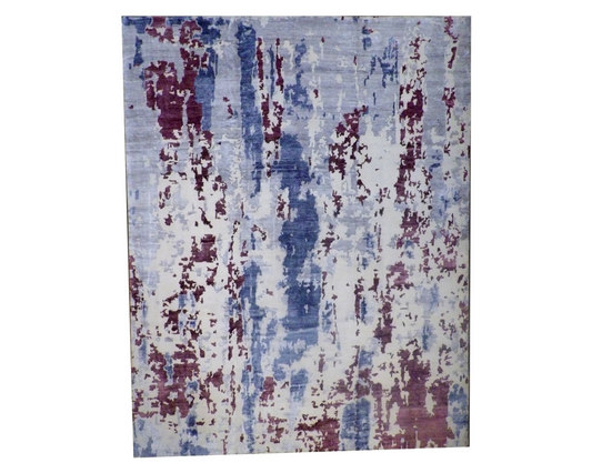Modern Abstract Carved Wool/silk Hand knotted Rug 12'0" X 15'0"  - w800