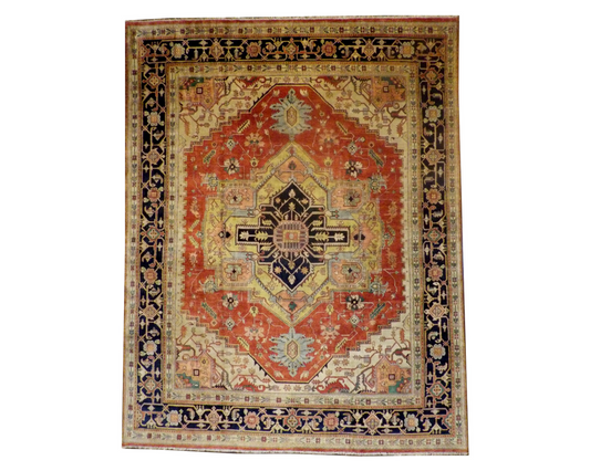 Tribal Heriz Antique Wash Hand-knotted Rug 11'8"x14'10" - w803