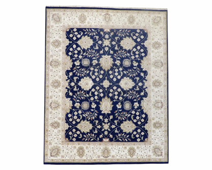 Agra Chobie Antique Wash 8'0" x 10'1" Hand knotted Wool Rug - w997