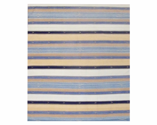 Anatolian Stripe Kilim Southwestern Hand knotted Wool Rug 6'0" x 7'0"- W1109 w1109 physical All Rugs New