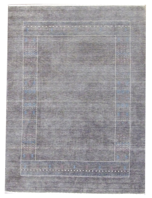 Tribal Modern Gabbeh Natural Dye Hand-Loom 5'0"x8'0" Hand-loom Rug -KHUS-N-1