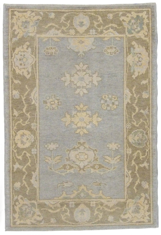 Vintage Oushak 3' x 5' Hand-knotted Rug - r-1 r-1 physical All Rugs New