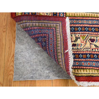 Persian Wool Hand Knotted Rug Red Ivory 6.7X10.2 -O047424