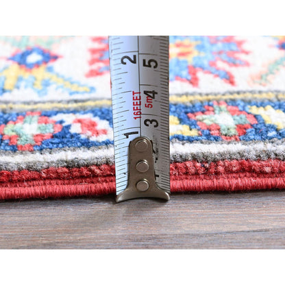 Kazak Wool Hand Knotted Rug Red 2.7x12.7 -O0479