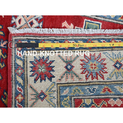 Kazak Wool Hand Knotted Rug Red 2.7x12.7 -O0479