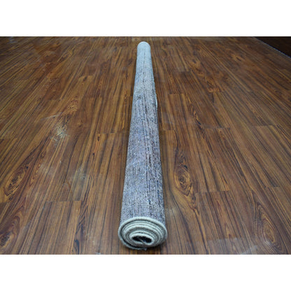 Overdyed & Vintage Worn Wool Hand Knotted Rug Grey Charcoal Gray 6.9X9.3 -O054032