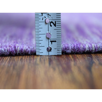 Flat Weave Wool Hand Woven Rug Purple Rose Violet 6.8X9.8 -O054213