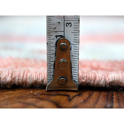 Oushak And Peshawar Wool Hand Knotted Rug Pink Ivory 2.9X10.5 -O069057