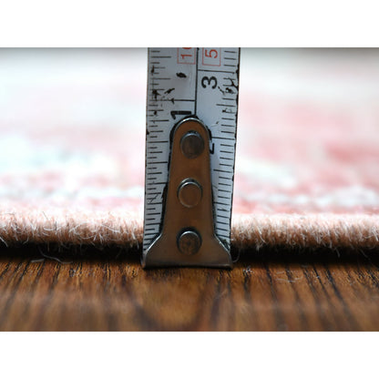 Oushak And Peshawar Wool Hand Knotted Rug Pink No Border 3.0X19.9 -O069321