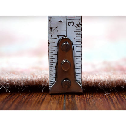 Oushak And Peshawar Wool Hand Knotted Rug Pink No Border 3.1X19.8 -O069337