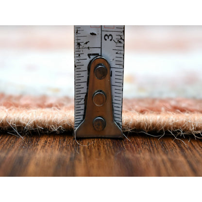 Oushak And Peshawar Wool Hand Knotted Rug Orange Ivory 2.8X12.0 -O069391