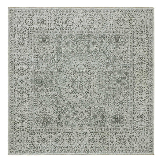 Mamluk Wool Hand Knotted Rug Ivory Ivory 8.2X8.2 -O076011